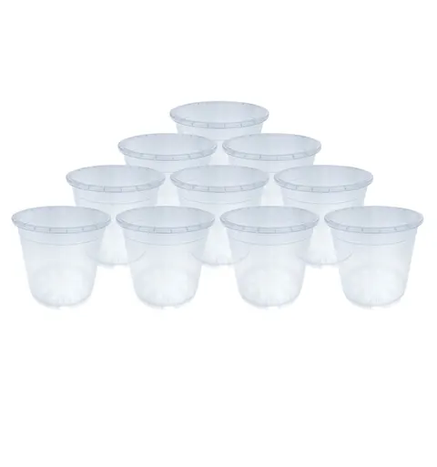 Doniczki Produkcyjne Przezroczyste, storczyk 13cm 10szt.