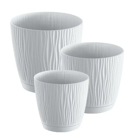 Zestaw doniczek Sandy P DSY150P/DSY170P/DSY190P biały