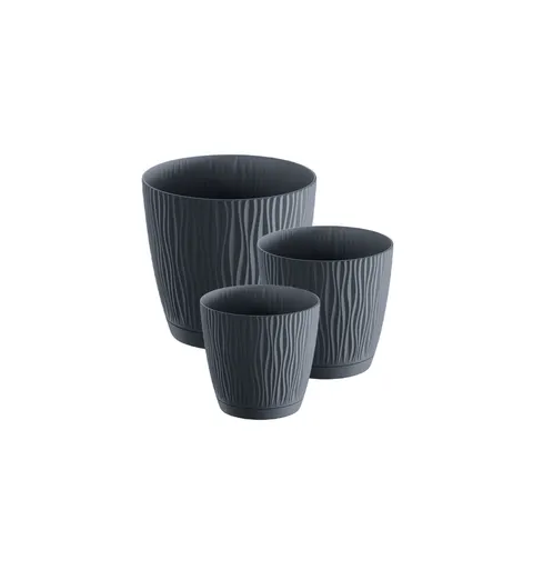 Zestaw doniczek Sandy P DSY150P/DSY170P/DSY190P antracyt