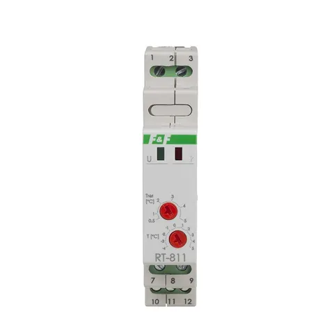 Regulator temperatury przeciw zamarzaniu zakres -4 do +5 st.C, I=16A, 1moduł