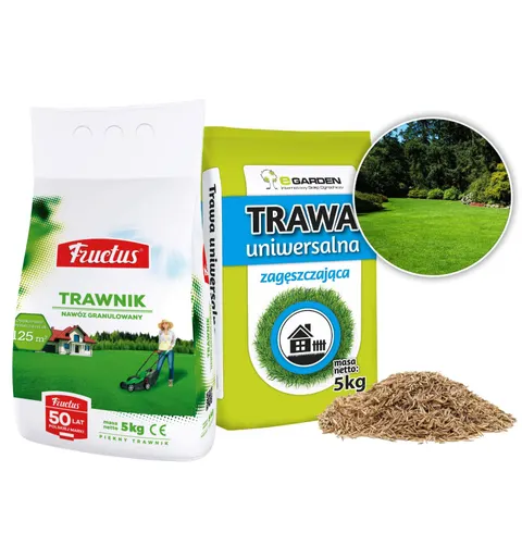 Trawa UNIWERSALNA 5kg+nawóz do trawnika 5kg