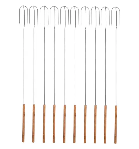 Widelec ogniskowy zagięty 120cm zestaw 10 sztuk