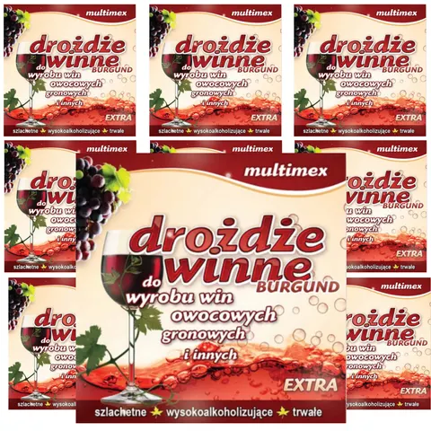 Drożdże winne BURGUND EXTRA do win czerwonych 10 x 7g Multimex