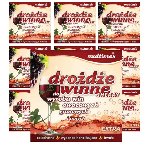Drożdże winne SHERRY EXTRA do win białych 10 x 7g Multimex