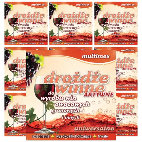 Drożdże winne AKTYWNE uniwersalne 10 x 7g Multimex