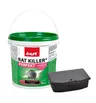 Rat Killer Perfekt granulat 1 kg + Karmnik deratyzacyjny na myszy