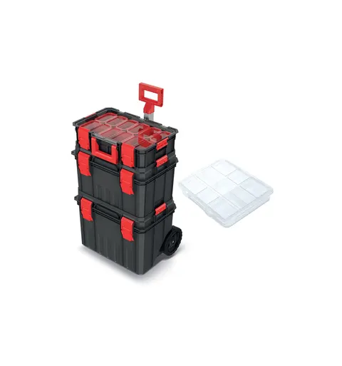 Skrzynki narzędziowe MODULAR SOLUTION + Organizer KNOX 15 transparentny