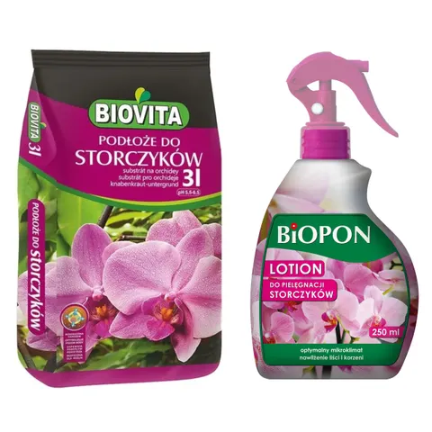 Podłoże do storczyków BIOVITA + Lotion do Pielęgnacji Storczyków BIOPON 250 ml