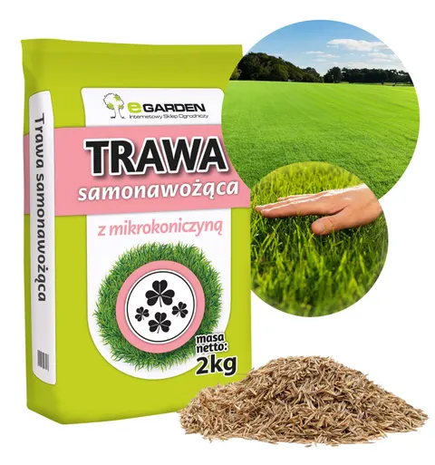 Trawa Samonawożąca z mikrokoniczyną 2kg 80m2 eGarden