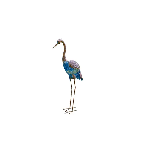 Dekoracja ogrodowa ozdobna Czapla Heron metalowa