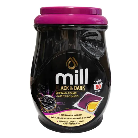 MILL professional Kapsułki do prania ciemnych tkanin BLACK & DARK 50 szt.