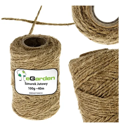Sznurek JUTOWY 2mm/40m/100g ozdobny, naturalny, do pakowania
