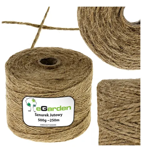 Sznurek JUTOWY 2mm/250m/500g ozdobny, naturalny, do pakowania