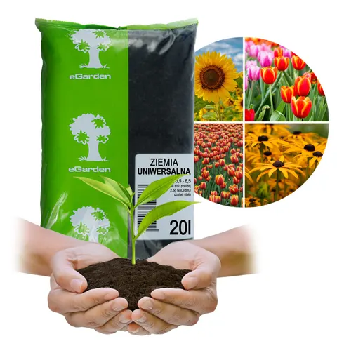 eGarden Ziemia Uniwersalna do Kwiatów Roślin 20l