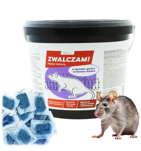ZWALCZAM! Myszy i szczury SILNIE WABIĄCA Trutka PASTA DO OGRODU I GARAŻU