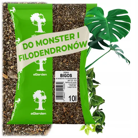 ZESTAW 3x eGarden Ziemia bigos do monster i filodendronów 10l