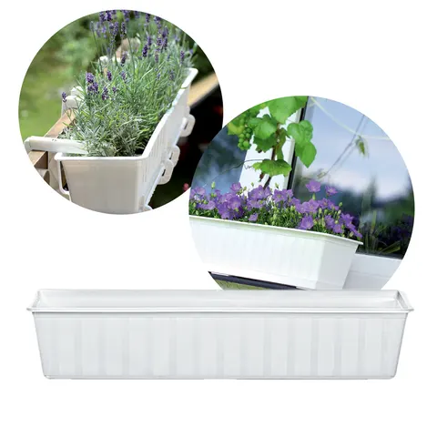 Skrzynka balkonowa Agro 70 cm biała Prosperplast