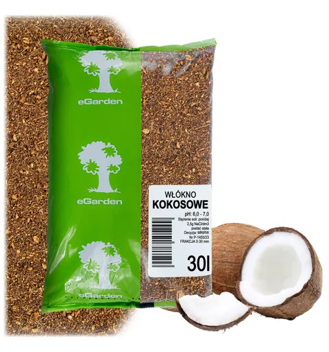 eGarden Włókno Kokosowe Coco Peat 30L – Naturalne i Wielozadaniowe