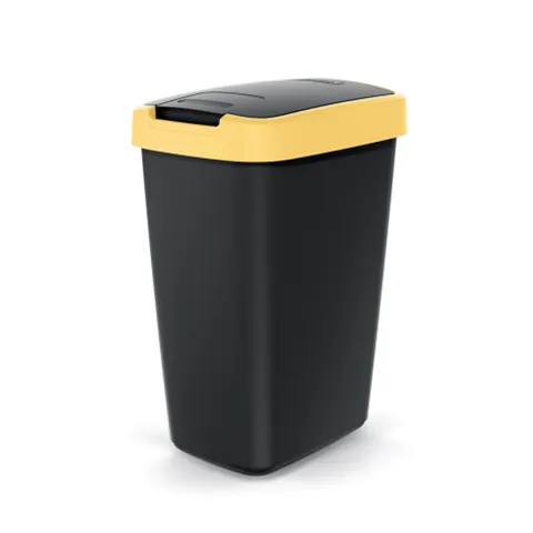 KEDEN Kosz na śmieci Compacta Q Flap- jasny żółty/czarny 12L