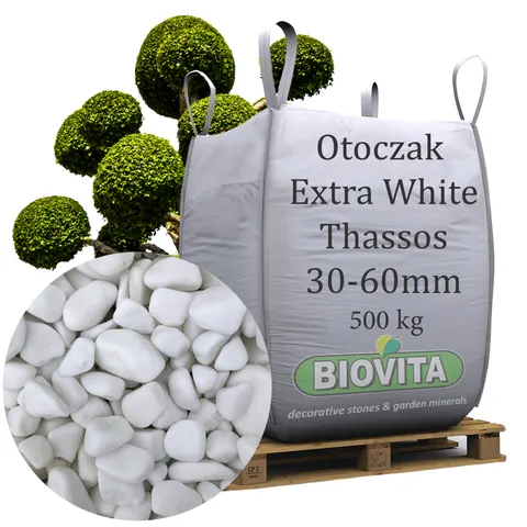 BIG BAG Otoczak EXTRA WHITE THASSOS 30-60 mm BIOVITA 500kg