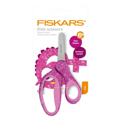 FISKARS Nożyczki dziecięce 13 cm, błyszczące różowe