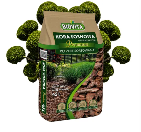 Biovita Kora sosnowa premium gruba frakcja 45l