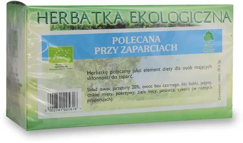przecena HERBATKA POLECANA PRZY ZAPARCIACH BIO (20 x 2 g) - DARY NATURY