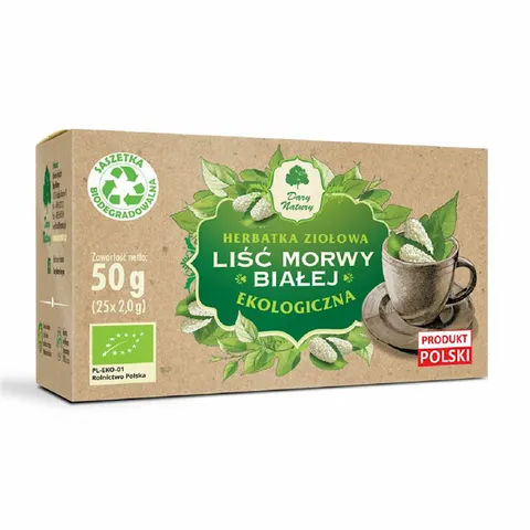 przecena HERBATKA LIŚĆ MORWY BIAŁEJ BIO (25 x 2 g) 50 g - DARY NATURY