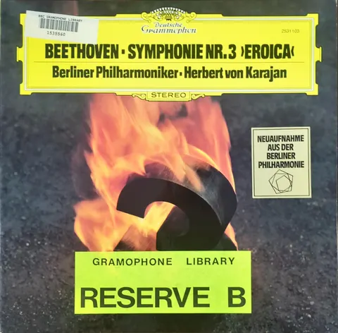 Herbert von Karajan: Symfonie Nr. 3 'Eroica' LP 2531103 Deutsche Grammophon EX