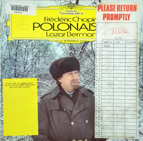 Lazar Berman: Polonaisen LP 2531094 Deutsche Grammophon EX
