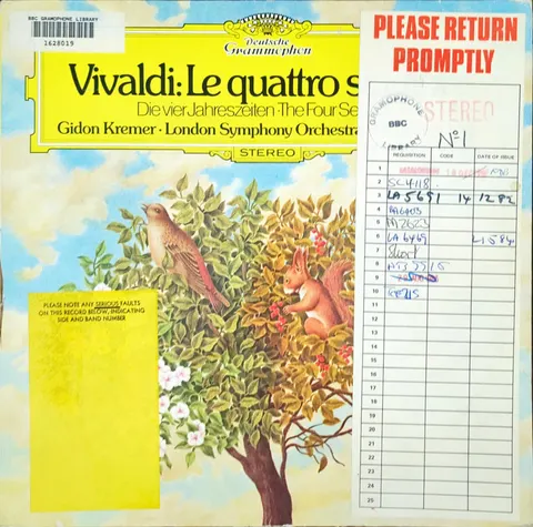 Gidon Kremer: Le quattro stagioni LP 2531287 Deutsche Grammophon EX