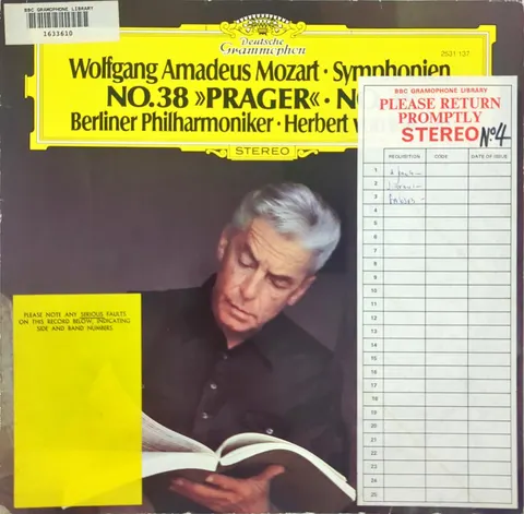 Herbert von Karajan: Symphonie Nr. 38 »Prager« LP 2531137 Deutsche Grammophon EX