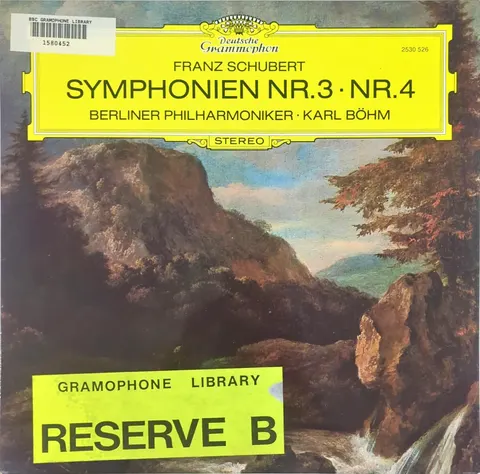 Franz Schubert: Symphonien Nr. 3 · Nr. 4 LP 2530526a Deutsche Grammophon EX