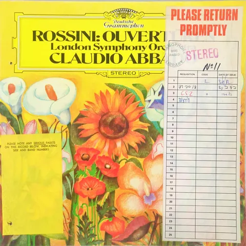 Claudio Abbado: Overtüren LP 2530559a Deutsche Grammophon EX