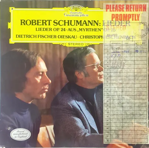 Dietrich Fischer-Dieskau: Lieder LP 2530543 Deutsche Grammophon EX