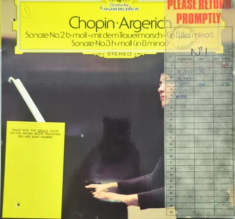 Martha Argerich: Klaviersonate Nr. 2 b-moll op. 35 LP 2531289b Deutsche Grammophon EX