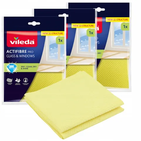 VILEDA Ścierka do okien CTIFIBRE PRO, pakiet 3 szt