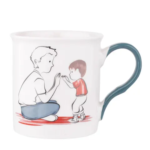 Kubek z niebieskim uchem 250ml tata chłopczyk