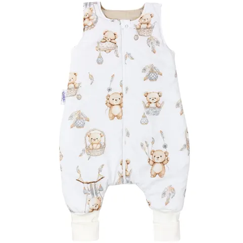 (Outlet) Śpiworek dziecięcy XL - ocieplany z nogawkami - Boho Bears