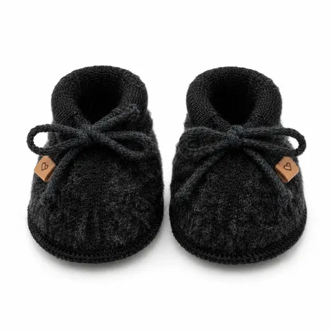 Buciki dziecięce wełniane Nevada - anthracite / Zaffiro