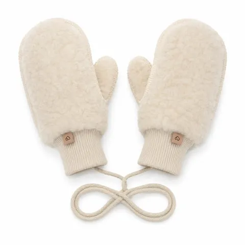 Rękawiczki dziecięce wełniane Nevada - beige / Zaffiro