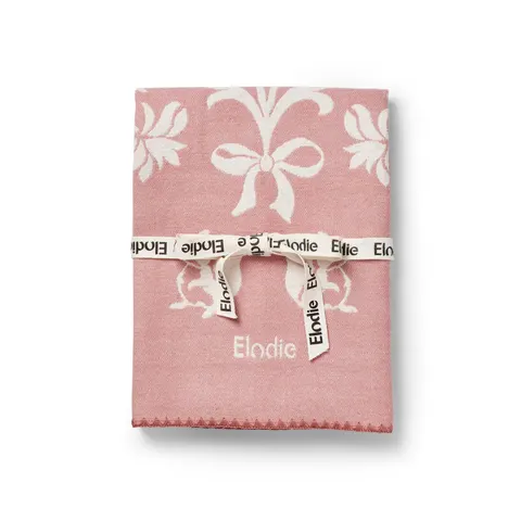 Kocyk żakardowy Jacquard 100x75cm - Mullberry Pink / Elodie Details