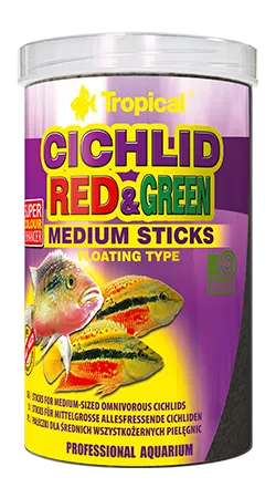 Trop. Pokarm Cichlid Red&Gree Nmedium Sticks 250ml/90g