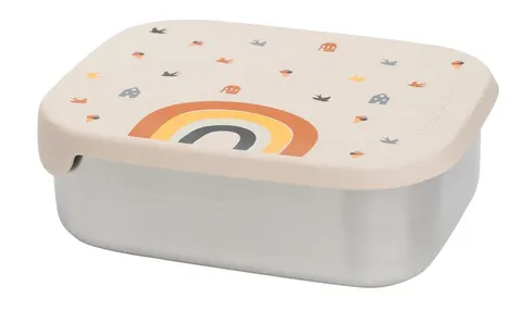The Cotton Cloud Lunchbox Śniadaniówka Stalowa Tęcza Rainbow