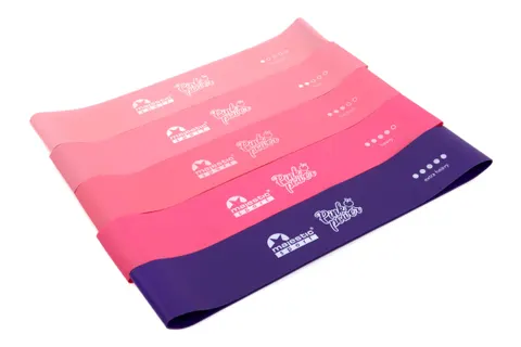 Zestaw gum do ćwiczeń PINK POWER 5 sztuk