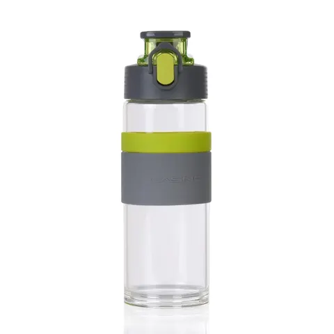 Butelka szklana na wodę Casno Cross 500 ml zielona