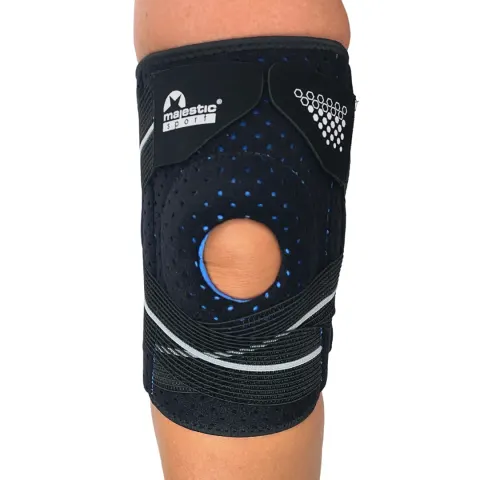 Stabilizator na kolano Majestic Sport czarno-szary