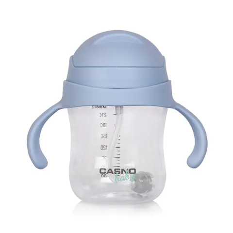 Kubek niekapek butelka na wodę dla dzieci Casno Baby DIZZY 240 ml Light Blue