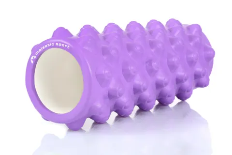 Roller z wypustkami Majestic Sport 33x12,5 cm fioletowy