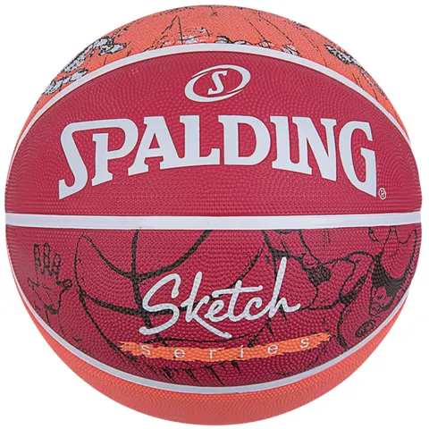 Piłka do koszykówki Spalding Street Sketch Dribble czerwona r. 7